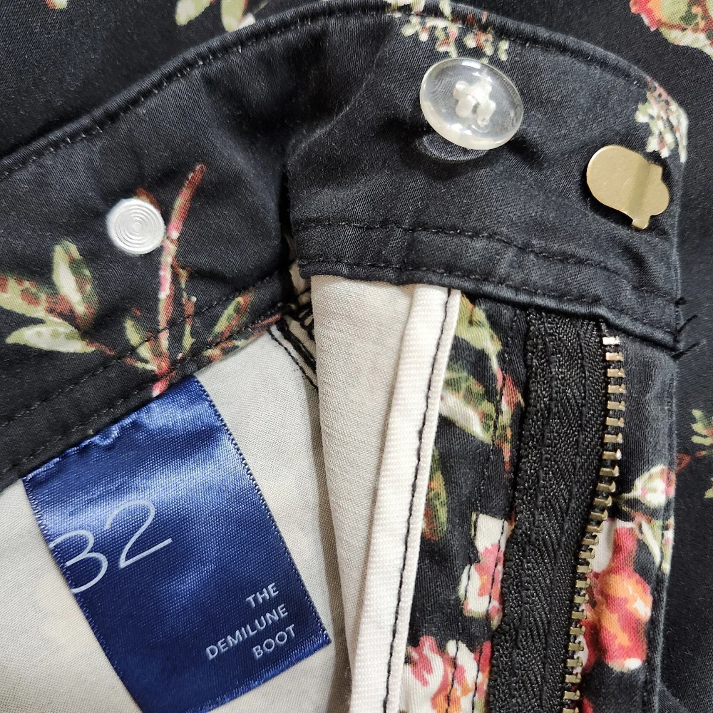 Anthropologie Pilcro The Demilune Floral Print Bootcut Utility Pants - Picture 8 of 16